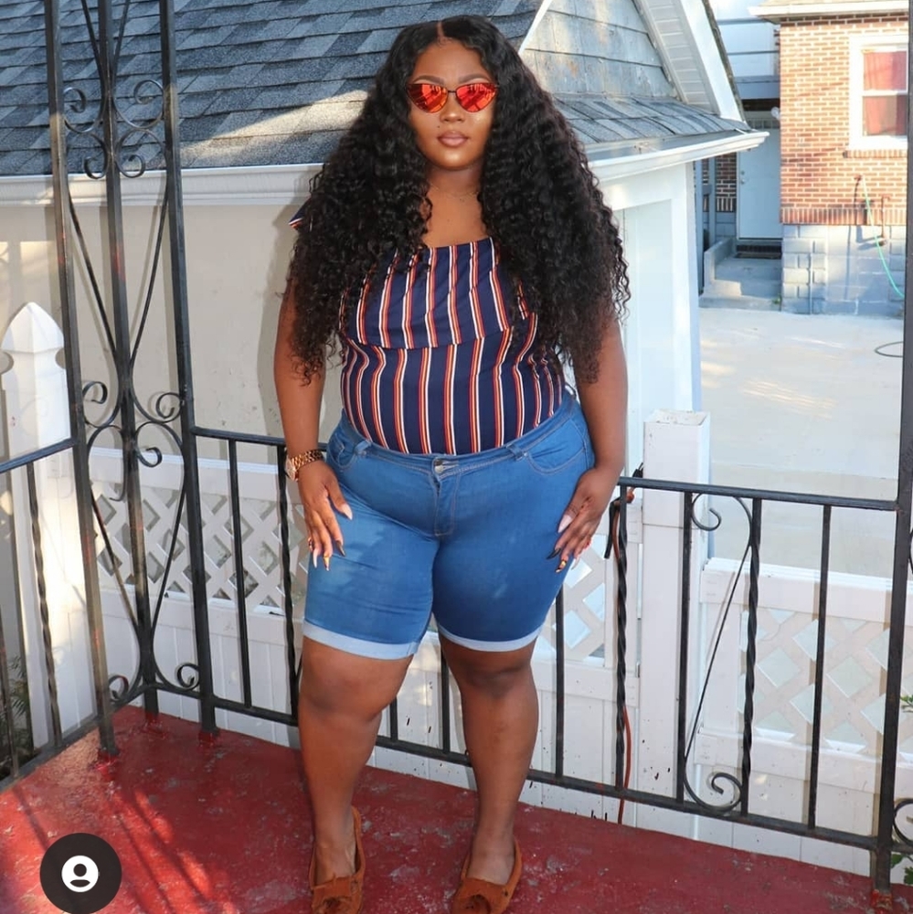 Plus Size Denim Shorts